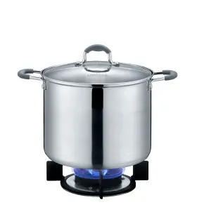 Concord 877769005993 Stainless Steel Stock Pot With Glass Lid Induction Compatible 5 Qt