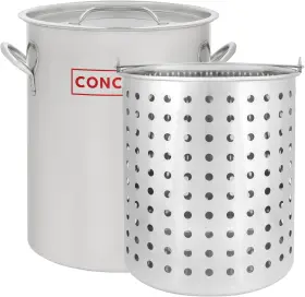 Concord Cookware 445050681619 42 Quart Stainless Steel Stock Pot With Basket For Boiling