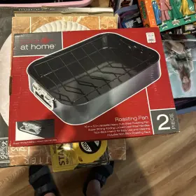 Cook At Home 696734940066 Roasting Pan Black Non Stick Open Box/new