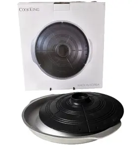 Cook King 805651002500 Gamasot Traditional Korean Grill Pan 13 Inch Smokeless Cast Aluminum