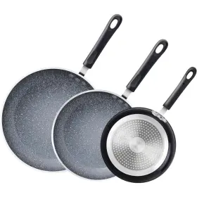 Cook N Home 813046026831 8 Inch /10 /12 3pieces Frying Saute Pan Set With Non-stick Coating Black