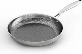 Cooker King 744759662903 Cooking 8-inch Stainless Steel Pan Hybrid Nonstick Frying Skillet 3