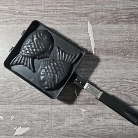 Synchkg119801 Cookking Taiyaki Japanese Fish-shaped Pancake Double Pan