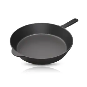 Cl-sk12-so-bk-02 Cooklife 12 Inch Lightweight Pre-seasoned Cast Iron Skillets - Smooth Polishe