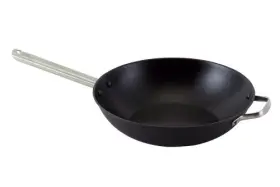 Cookpro 878201005199 519 Black Chinese Wok 13& Cast Iron Lightweight Heat