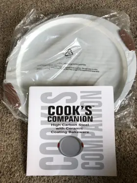 B409304 Cooks Companion Copper Round Non-stick Pizza Pan Easy Release