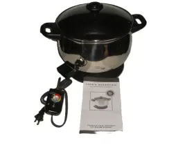 K8145 Cooks Essentials Cookss Stainless Steel Non-stick 6 Quart Electric Stock Pot New