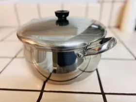 Tq0006 Cooks Essentials Cookss Impactbase 18/10 Stainless Steel Pot Pan 2 Quart Qt.w Cover