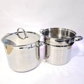 02520 Cooks Standard 18/10 Stainless Steel Stockpot 12 Quart Canning With Lid Strainer