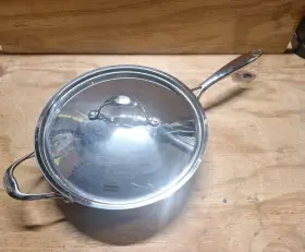 02523 Cooks Standard Classic Stainless Steel Deep Lid 5 Quart/11-inch Saute Silver