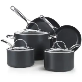 Cooks Standard 813046027098 8-piece Nonstick Hard Anodized Cookware Set Pots And Pans Includes Sauce
