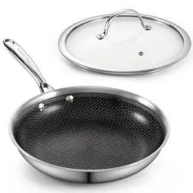 Cooks Standard 813046028323 Hybrid Nonstick Frying Pan 12inch Skillet Multiply Clad Stai