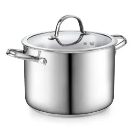 B0g392myfp Cooks Standard 8-quart Stainless Steel Stockpot Glass Lid Large Dutch Oven