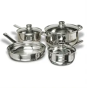Sas1700s Cookware Inc 7-piece Stainless Steel Set Includes Pots And Pans