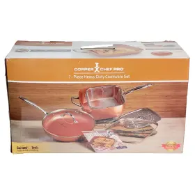 Copper Chef 752356815493 Pro 7-piece Heavy Duty Cookware Set Stainless Steel And Aluminum