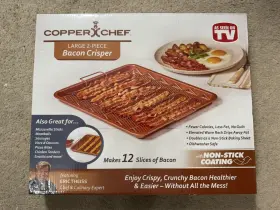 Copper Chef 752356823153 Bacon Large 2-piece Crisper 12 Slices As Seen On Tv Never Used