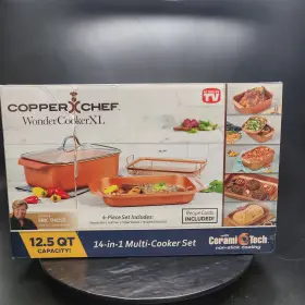 Copper Chef 752356823863 Wonder Cooker Xl 12.5 Quart Capacity Nib Nonstick Oven