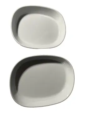 Cordon Bleu 033805903887 New-set Of 2 B.i.a. Porcelain 14 Inch And 11 Oval Pie Quichetart Dishes
