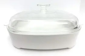 Coringware-pyrex 722301461846 Vintage Corning Microwave Plus Large Browning Skillet Casserole Baking Dish With
