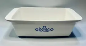 P-315 Corning Ware Vtg 2 Quart Loaf Pan With Blue Cornflower Design 9x5x3