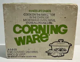 A-1-8-sr Corningware Vintage Corning Ware 1- Quart Covered Saucepan Spice Oftlife