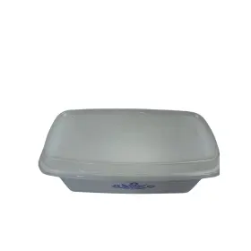 P-309-b Corningware Corning Ware Loaf Pan 2 Quart White Blue Cornflower Floral Vintage Bakeware