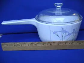 S-1.5-b Corningware Vtg Corning Shadow Iris Range Top Sauce Pan Lid 1.5 L Pot Glass Set