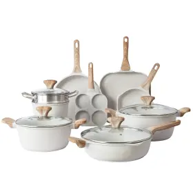 Ycaspf9 Country Kitchen 192598038029 Nonstick Cast Aluminum Cookware Set Durable For Everyday Co