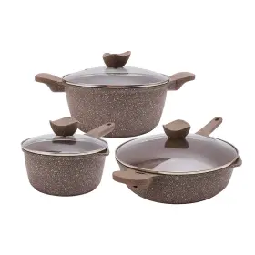 Country Kitchen B0bvd9qg5t Non-stick Cast Aluminum Cookware Set - Durable