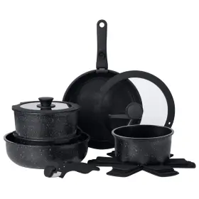Yfac13rh-blk Country Kitchen Cookware Set With Removable Handle Oven And Rv - Scratch Dent