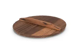 732w323-12in Craft Wok 856299007356 Lid For 12-inch Woks Traditional Wooden Flat Cover Asian Cookware /