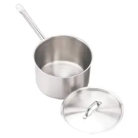 Sspan3wc Crestware 710277510033 Sauce Pan With Cover 3-1/2 Qt 7 3/4 In Ss 21d987