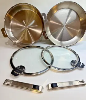 21278j Cristel 21147h Stainless-steel 7 Piece Cookware Set. L Series 2 Lids