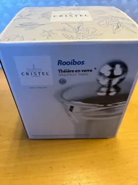 Th120vr Cristel Roo Bos - 41 Oz. Glass Teapot With Stainless Steel Lid