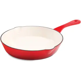 111974.01 Crock-pot Artisan 8 Inch Enameled Cast Iron Round 8-inch Skillet Red