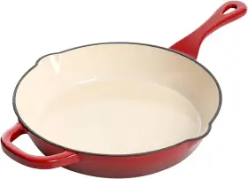 111980 Crock-pot Artisan 10 Inch Enameled Cast Iron Round 10-inch Skillet Red