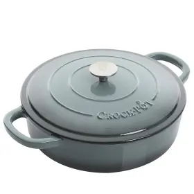 Crock-pot 112001.02-u-a Artisan Enameled 5 Quart Cast Iron Braiser Pan And Lid Gray Open Box