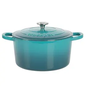 B0dlc8td87 Crock-pot Artisan 7-quart Round Dutch Oven Teal Ombre Enameled Cast Iron