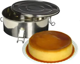 Cubanfoodmarket 799599864208 Kloc Flanera Original Flan Mold Maker 1.5 Quart With Lid Handle Lock Sta