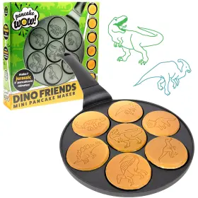Cucinapro 656103074105 Dino Mini Pancake Pan- Make 7 Unique Flapjack Dinosaurs For Nonstick Pan Ca