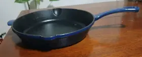 Cuisinart 086279022905 Chefs Classic 10 Inch Enameled Cast Iron Skillet Pan Blue
