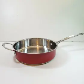 Cs330 Cuisinart 086279059031 Classic Stainless Skillet Saute Red Helper Handle No Lid 3 Qt