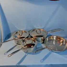 Cuisinart 086279151285 Lot Of 4 Stainless Steel Cookware Sizes In Description