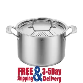 Cuisinart 086279181718 Classic 5.75 Quart Stainless Steel Pasta Pot With Straining Cover