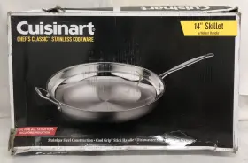 722-36hp1 Cuisinart 086279210036 Chefs Classic 14-inch Helper Handle Skillet Stainless Steel
