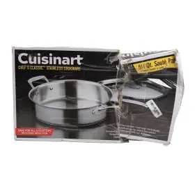 733-30h Cuisinart 086279216502 Stainless Steel 5.5 Quart Saut Pan With Cover Helper Handle
