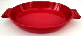 12083 Cuisinart Stoneware Oval Casserole Bakeware Dish With Handles Red #12083 0813