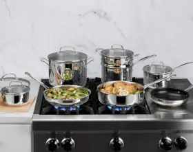 Cuisinart 4409750 Chef S Classic Ceramic Nonstick 13-piece Stainless Steel Cookware Set
