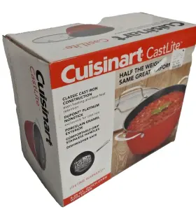 4525 Cuisinart 4525- Castlite 5.25 Quart Dutch Oven With Cover Red Kitchen Gotta Have