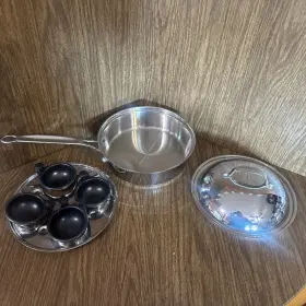 7337-20 Cuisinart 4533-20 2 Quart Stainless Steel Saute Pan With Lid And Egg Poacher Incert